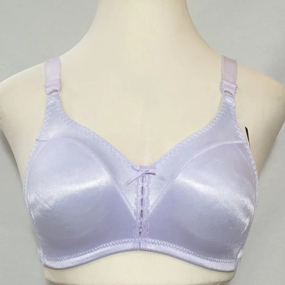 38B Bali 3820 Double Support Wire Free Bra Lavender‎ NWT - Picture 1 of 3